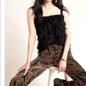 Anthropologie X Waverly Grey collection: Delia Fringed Tank.